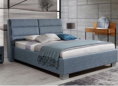 Bedroom set blue bed beautiful 2x nightstands complete set luxury new 3-piece.